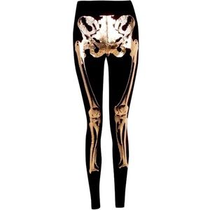SOLD OFF APP • NWT - Halloween Metallic Skeleton Leggings